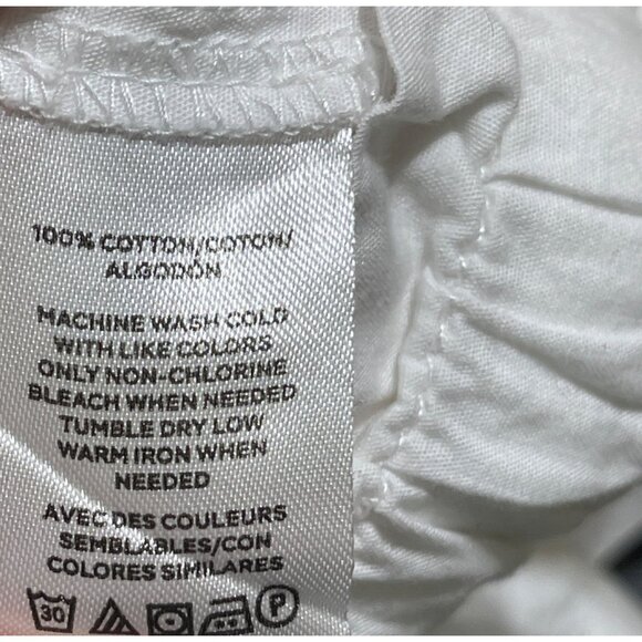 2 Pair Loft Outlet Cargo Shorts Black White Elastic Waist Size M Medium Cotton - Picture 8 of 9